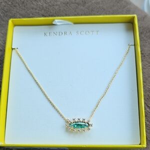 Kendra Scott Gold and Green Necklace